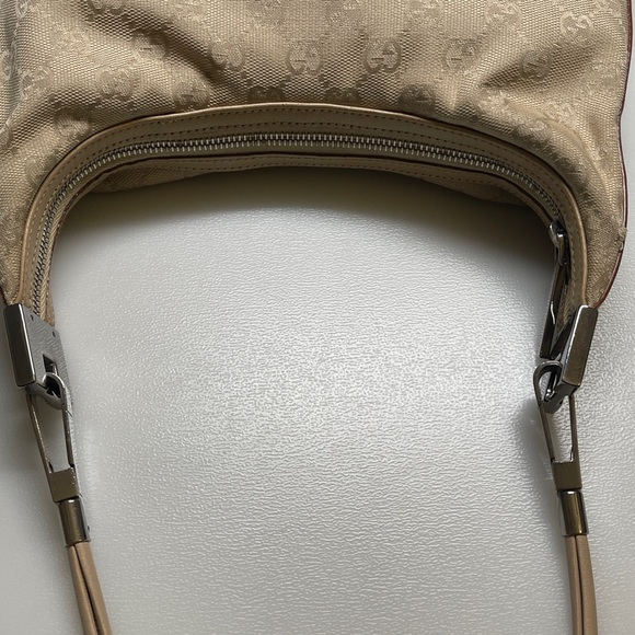 Gucci GG Canvas hobo Shoulder Bag Beige brown handbag - Picture 4 of 13